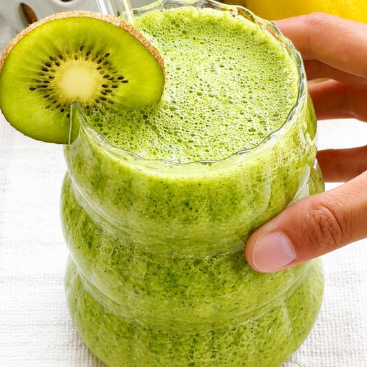 Gut Reset Smoothie with Ginger, Kiwi, Pineapple, and Vanilla Protein