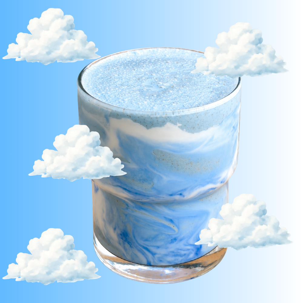 Blue Cloud Magic Smoothie with Vanilla Protein and Blue Spirulina
