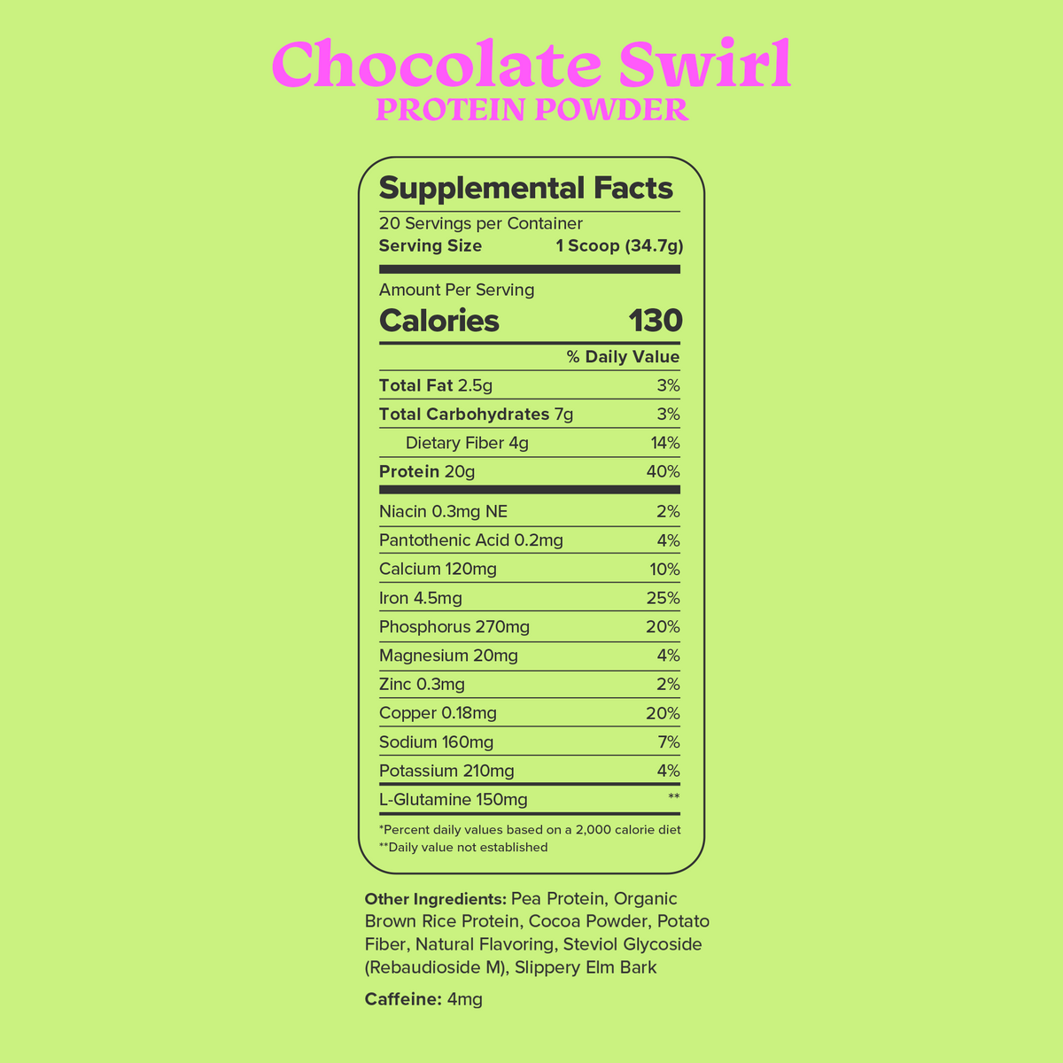 Chocolate Swirl Low FODMAP Protein Powder