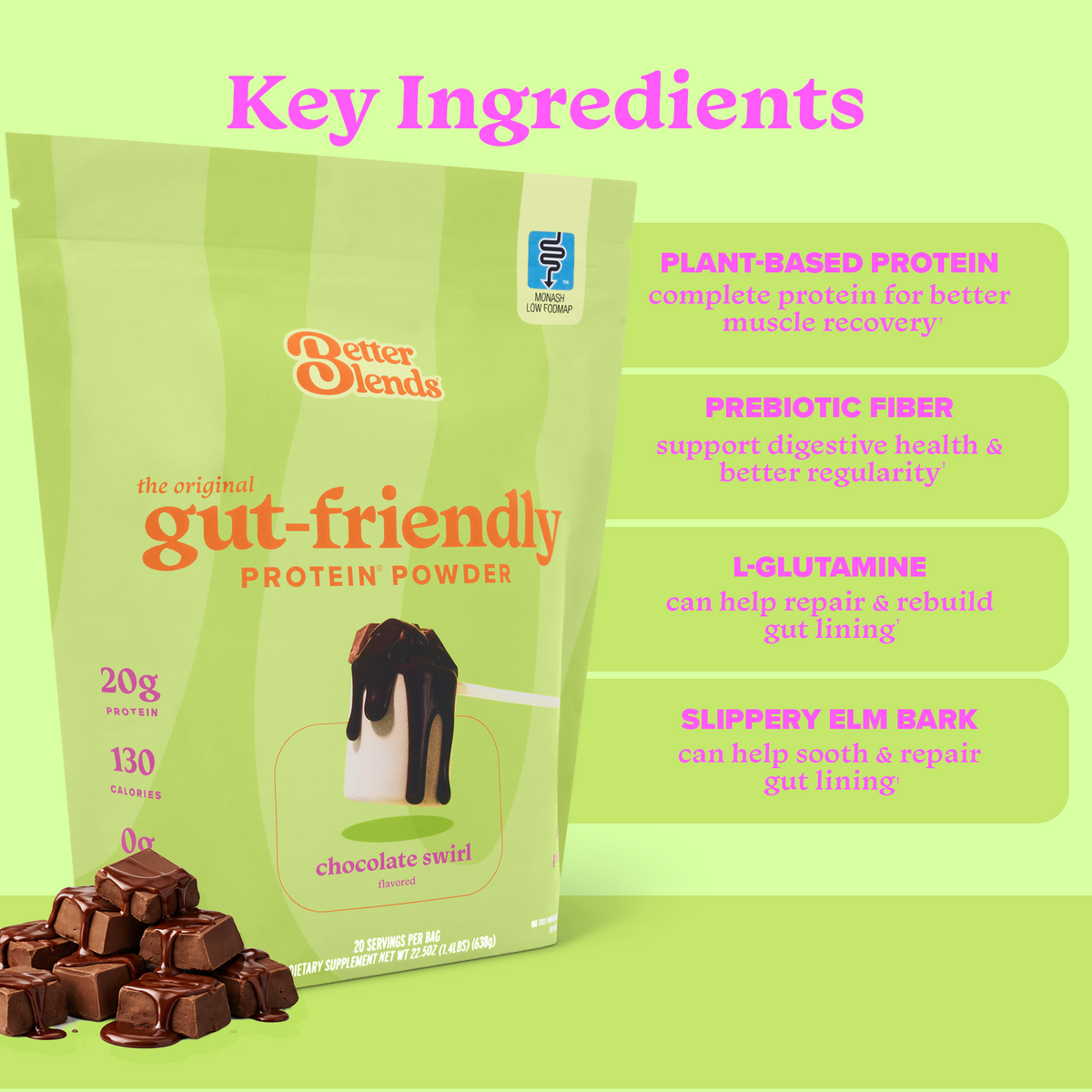 Chocolate Swirl Low FODMAP Protein Powder