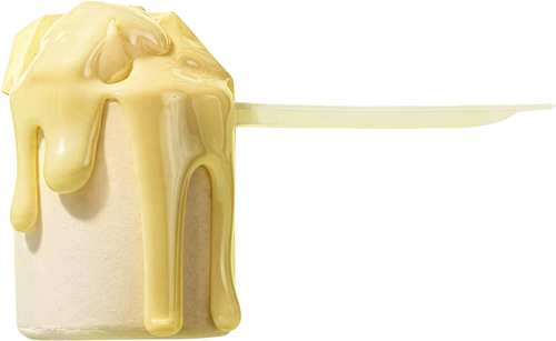 A scoop of Better Blends vanilla protein powder